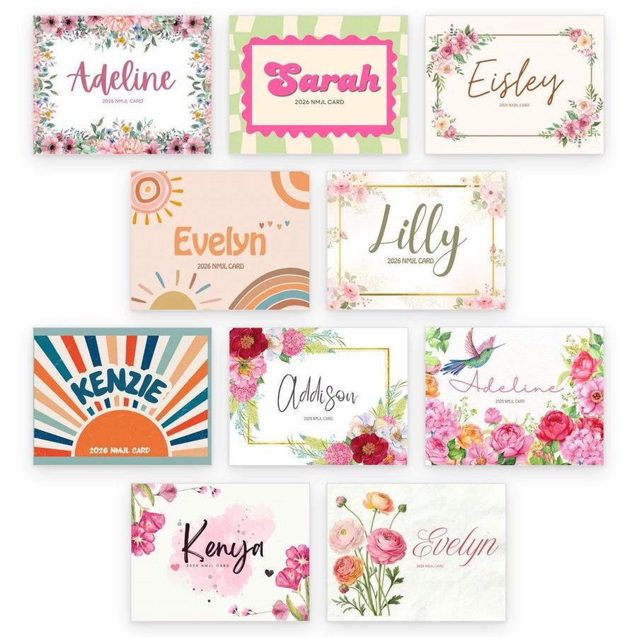 Ten custom name card cover designs, Set 5