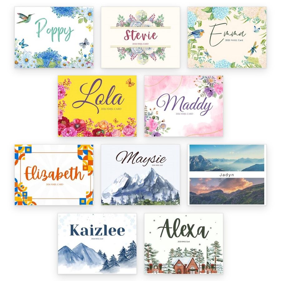 Ten custom name card cover designs, Set 3